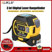 ราคา Elikliv เลเซอร์วัดระยะทางแบบ3 In 1พร้อมหน้าจอ LCD เทปวัด5ม พร้อมไม้บรรทัดวัดระยะเครื่องวัดเมตรด้วยเลเซอร์ระยะ40 60ม สำหรับการวัดอาคาร (17731235889)