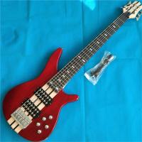 ราคา กีตาร์6เบสไฟฟ้าสายสีแดง เหลืองเคลือบคอผ่านตัวแอชเครื่องดีดไม้ชิงชันปิ๊กอัพโครเมี่ยม HG537ฮาร์ดแวร์ (19638174012)