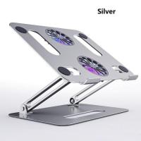 ราคา Laptop Stand Cooling Fan Desk Portable Adjustable Foldable Computer Aluminium Desk Notebook Holder tv bed PC Lapdesk Table Stand (18812124152)