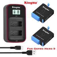 ราคา KingMa GoPro Hero 12 11 10 9 Battery LCD Dual Charger For Gopro 9 10 11 12 และแท่นชาร์จ ยี่ห้อ KingMa battery Charger (5438324720)