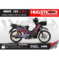 ราคา Hugsticker สติ๊กเกอร์เวฟ125i 125i LED 125s 125r 125ไฟเลี้ยวบังลม ลาย Yak ปี 2003 2005 2012 2018 2022 2023 (20035367275)