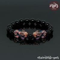 ราคา อาเป่า หินนิลดำ Onyx ขนาด 10 มิล ประดับปี่เซียะ 5 ธาตุ 1 คู่ ปี่เซียะเปลี่ยนสี ปี่เซียะ 5 สี คัดหิน หินนิลกาฬ กำไลหินสี กำไลหินนำโชค (18013586806)