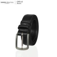 ราคา Louis Montini SANCHEZ เข็มขัดผู้ชายหนังวัวแท้ เข็มขัดหนังวัวลายลิ้นจี่ Men Belts MGN186 (19591412918)