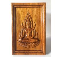 ราคา ไม้แกะสลัก พระพุทธชินราช ทำจากไม้สักแท้ ความกว้าง 12 cm ความยาว 18 cm มีขาตั้งสำหรับตั้งโต๊ะเหมาะแก่การเป็นของขวัญล้ำค่า (12390959371)