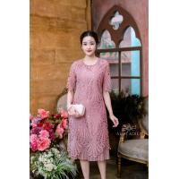 ราคา สีเขียว ชมพู เดรสผ้าลูกไม้เนื้อนิ่ม ดีไซน์ชายระบายอัดพลีท สวยหวาน เดรสออกงาน ปาร์ตี้ ครบรอบ S 3XL (21204456934)