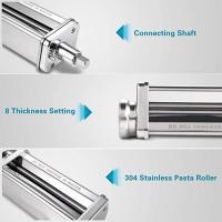 ราคา Amzchef Pasta Roller Attachment Stainless Steel Pasta Maker Machine Accessories for KitchenAid Stand Mixers 304 stainless steel (10662333063)