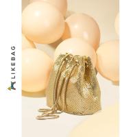 ราคา LIKEBAG กระเป๋าสะพายสตรีประดับเพชรคริสตัลพร้อมสายโลหะยาวสำหรับปาร์ตี้คลับท่องเที่ยววันหยุด (10759692542)