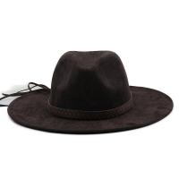 ราคา หนังกลับสีทึบ Fedoras หมวกปานามาหมวกสักหลาดสำหรับผู้ชายหมวกแจ๊ซหมวกคาวบอยสำหรับผู้หญิงและผู้ชายฤดูหนาวหมวกผู้ชาย Im62407860หมวกปีกกว้างกว้าง (19891605522)