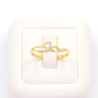 ราคา Happy Jewelry แหวนดีไซน์เก๋ ประดับเพชร เล็กๆ น่ารักๆ ทองแท้ 9k 37 5 เพชรเกสร ME950 (17017479355)