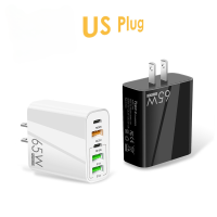 ราคา PD ที่ชาร์จชนิด C 65W 2PD 5V4A 3USB มัลติพอร์ตอะแดปเตอร์สำหรับ Xiaomi สำหรับ iPhone Pd ชาร์จเร็วแบบ Adaptor Traveling (20116495539)