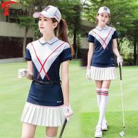 ราคา ใหม่แฟชั่นสตรี Tshirt Tops เสื้อโปโล2020เสื้อยืดตีกอล์ฟสำหรับผู้หญิงฤดูร้อนกีฬากลางแจ้งเสื้อแขนสั้น Breathable เสื้อกอล์ฟชุดชั้นในเสื้อผ้าเครื่องแต่งกายกอล์ฟ (3510712413)