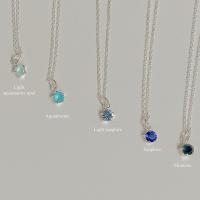 ราคา SissyJewelry สร้อยคอเงินแท้ จี้ Swarovski CZ 4mm สร้อยคอแฟชั่น ใส่อาบน้ำ ติดตัวได้ Free gift box (8838281318)