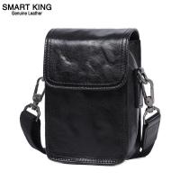 ราคา Smart King For Men กระเป๋าคาดเอวหนังวัวแท้ Vintage Casual Outdoor Sling Shoulder Phone Bag (16525487021)