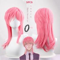ราคา Anime Tokyo Revengers Sanzu Harzu Akashi Cosplay Costume Wig Earrings Blue Stripes Vest Pants Shirt Pink Tie Tenjiku Uniform (16078174257)