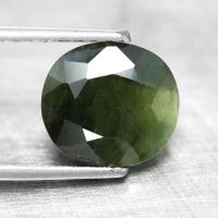 ราคา 5 05 ct พลอยแท้ เขียวส่อง ทรงคุชชั่น สีเขียว เผาเก่า บางกะจะ (20405405769)