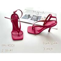 ราคา รองเท้าส้นสูง รองเท้าสตรี รองเท้ารัดข้อ สูง3นิ้ว รหัสสินค้า PM 9001 (19759323760)