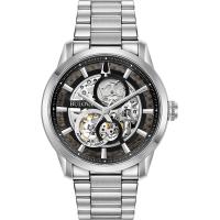 ราคา Bulova Mens Classic Sutton Automatic Stainless Steel Bracelet Watch Silver Tone Black dial Classic Sutton (18241630585)
