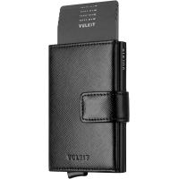 ราคา VULKIT Pop Up Wallet Leather Automatic Credit Card Holder Wallet RFID Blocking Bifold Pocket Wallet with Banknote Slot for Women Men Cross Black (19995362904)