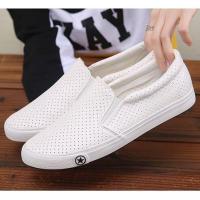 ราคา รองเท้าผ้าใบสีขาว vans สไตล์เดียวกัน รองเท้าหนังคลาสสิก ขี้เกียจ สไตล์เดียวกัน สำหรับผู้ชายและผู้หญิง ดำ ขาว น้ำตาล (14244823359)