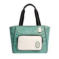 Coach C3656 Court Tote In Colorblock Signature Nylon กระเป๋าโท้ท