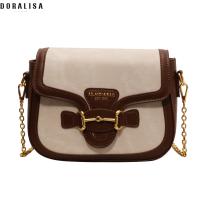 ราคา DORALISA ใหม่2024กระเป๋าสะพายสีตัดกัน อินเทรนด์แฟชั่นกระเป๋าพาดลำตัวสำหรับผู้หญิง ช่องย้อนยุคกระเป๋าลำลองผู้หญิงสไตล์ตะวันตกที่เรียบง่าย สีเหลือง (21033386500)
