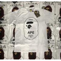 ราคา Bape เสื้อยืดแขนสั้นพิมพ์ลายหัวลิงใหญ่มนุษย์วานรแบรนด์น้ำขึ้นน้ำลงชายและหญิงรอบคอหลวมผ้าฝ้ายบริสุทธิ์แขนสั้น (17644676812)