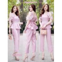 ราคา ชุดเซ็ตเสื้อกางเกงขายาวออกงาน ทำงาน รุ่น NC056 (1543874193)