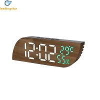 ราคา LeadingStar Fast Delivery LED Mirror Surface Digital Clock Temperature Humidity Detect Snooze Function Digital Clock For Bedroom Bedside (21050514623)