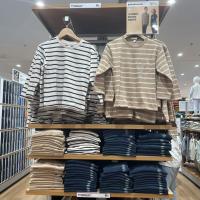 ราคา เสื้อ UNIQLO Ujia เสื้อ2022ฤดูใบไม้ผลิและเด็กในฤดูใบไม้ร่วง เด็กผู้หญิง ผ้าฝ้ายล้วนสำหรับเด็กใหญ่ลายทางยาวเสื้อยืดแขนยาว446322 (20747533504)