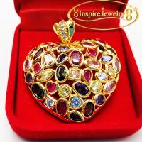 ราคา INSPIRE JEWELRY จี้บุษราคัม จี้พลอยเขียวส่อง เขียวมรกต ทับทิม ล้อมเพชร งานจิวเวลลี่แบบร้านเพชร สวยงามปราณีต คุณค่าแก่การครอบครองสวมใส่ (15563304267)