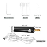 ราคา ชุดสว่านปากกาไฟฟ้าขนาดเล็ก0 7 1 2มม สว่านไฟฟ้า USB แบบพกพาสำหรับทำเครื่องประดับชุดเครื่องหนีบไฟฟ้าพร้อมเครื่องมือดอกสว่าน13ชิ้นสำหรับการทำเครื่องประดับงานฝีมือเรซิน DIY (19836193036)