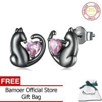 ราคา BAMOER ต่างหู925เงินสเตอร์ลิงแท้คิตตี้สำหรับผู้หญิงเครื่องประดับแฟชั่นตุ้มหู CZ SCE1591 (18299137752)