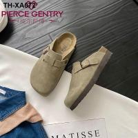 ราคา 2023 new thick soled Birkenstock shoes half drag womens spring retro slip on baotou slippers inner heightened Birkenstock shoes (19667563543)