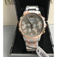 ราคา Emporio Armani Mens AR11077 Dress Watch Analog Display Quartz Silver Watch (18109363589)