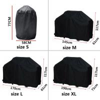 ราคา Black Waterproof BBQ Cover BBQ Accessories Grill Cover Anti Dust Rain Gas Charcoal Electric Barbeque Grill 4 Sizes (11226743885)