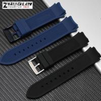 ราคา เข้าตามหลัก สำหรับ Gue Ss W0247G3 W0248G5 W0040G6 W0040G7 W0040G9 W0407G2 22Mm สีฟ้าสีดำยางนิ่มสายรัดข้อมือสปอร์ตซิลิโคน (19657997554)