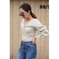 ราคา weerin lemon Top linen เสื้อครอปแขนยาว ปลายแขนพอง ผ้าลินิน กระดุมไม้ สีเหลือง สีลินินธรรมชาติ สีแดง สีเขียวขี้ม้า (6357272521)