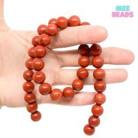 ราคา หินเรดแจสเปอร์ หินแท้ สีธรรมชาติ ขนาด 10 มิล เส้นยาว แถมฟรี ลวดตัวนำ ไหมร้อยหิน หินแจสเปอร์ สีแดง Red Jasper (7605363657)