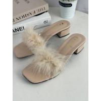 ราคา รองเท้าไซส์ใหญ่ แต่งขนมิ้งส้นสูง2นิ้วไซส์41ถึง45 (20321736437)