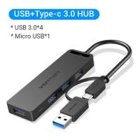 ราคา ฮับ Vention USB ชนิด C ฮับ USB 3 0และ USB Type C 2 In 1ขยายอุปกรณ์เสริม USB ฮับพอร์ต USB หลากหลาย USB 3 0ฮับต่อพ่วงพร้อม Micro B ชาร์จไฟไว้สำหรับแล็ปท็อป PC ฮาร์ดไดรฟ์ U ดิสก์โทรศัพท์มือถือยูเอสบีแท็บ