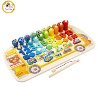 ราคา Wooden Puzzles Toy For Toddlers Busy School Bus Preschool Alphabet Number Shape Counting Sorting Matching Fishing Toy For Kindergarten Boys Girls (20581592648)