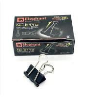 ราคา ELEPHANT คลิปดำ ตราช้าง No E112 12ตัว กล่อง Binder Clips 3 4นิ้ว (9245430327)