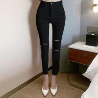 ราคา jeans 801 832 กางเกงยีนส์ ทรงบอยสลิม สีขาว สีดำกางเกงผู้หญิง (17300547972)