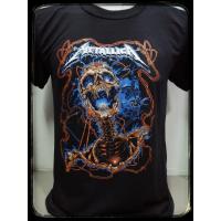 ราคา เสื้อ วง Metallica ผ้า บาง คอกลมสีดำ (11036178601)