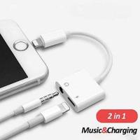 ราคา Charger Cable And Headphone Audio Splitter Adapterสายแปลงไอโฟน 2 In 1 Lightning To 3 5mm Headphone Jack Adapter สำหรับไอโฟน 78X และ Ipad สายแปลง ios 2333 (561690565)