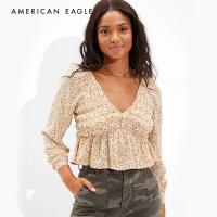 ราคา American Eagle Long Sleeve Smocked Babydoll Top เสื้อ ผู้หญิง เบบี้ดอล แขนยาว EWSB 035 3967 700 (10159141363)
