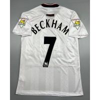 ราคา เสื้อบอล ย้อนยุค แมนยู 1997 เยือน Retro Manchester United Away พร้อมเบอร์ชื่อ 7 BECKHAM อาร์มพรีเมียร์ เรโทร คลาสสิค 1997 99 (20472719657)