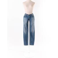 ราคา rock express กางเกงยีนส์ขายาวกระดุมซิปหน้าแต่งขาด Preloved (20664275462)