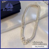 ราคา Kr silver สร้อยข้อมือเงินแท้ ขนาด 5 มิล ลายตะขาบ หรือลายกล่อง BBS1 (18209561584)