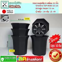 ราคา กระถางแคคตัส ทรง8เหลี่ยม ขนาด 2 5 นิ้ว 1 ชุด 10 ใบ สินค้านำเข้าจากญี่ปุ่น เป็นกระถางใส่ไม้อวบน้ำ กระถางใส่ไม้สะสม ราคาถูก (1812446089)